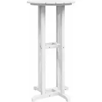 vidaXL Table de bar blanche 55 x 55 x 107 cm en polyéthylène