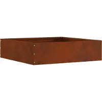 vidaXL Bordure de jardin 50 x 50 x 13 cm, aspect rouille