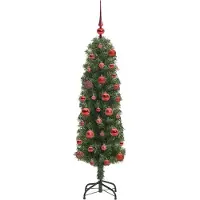 vidaXL Sapin de Noël artificiel Vert 120 cm PVC et acier et plastique