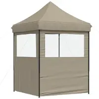 vidaXL Tente de réception Taupe 200 x 200 x 306 cm Tissu Oxford