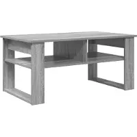 vidaXL Table basse Sonoma gris, 96 x 54 x 44 cm, en panneaux de particules