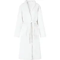 vidaXL Robe de bain sans capuche Blanc xl Flanelle