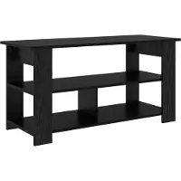 vidaXL Meuble TV noir aspect chêne 100 x 40 x 50 cm