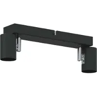 vidaXL Spot encastré avec spots Noir 26 x 6,5 x 11,5 cm Métal