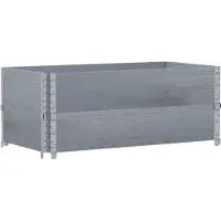 vidaXL Rehausses de palettes 2 pcs. Gris 100x50 cm Pin massif