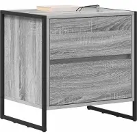 vidaXL Table de chevet Gris Sonoma 50 x 39,5 x 50 cm Bois d'ingénierie