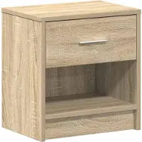 vidaXL Table de chevet avec tiroir en chêne Sonoma 39x28x41 cm