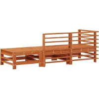 vidaXL Canapé modulable 3 pièces Marron cire