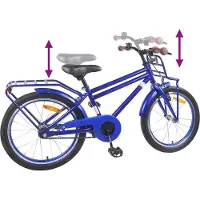 vidaXL Vélo enfant 20 pouces pour 6-11 ans bleu foncé