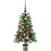 vidaXL Arbre de Noël avec 150 LEDs avec support Vert 90 cm PE