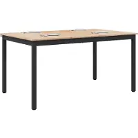vidaXL Table de salle à manger Nature 140 x 80 x 75 cm Pin massif