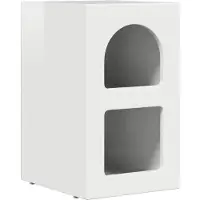 vidaXL Table de chevet 2 pcs Blanc brillant 29,5 x 35 x 50 cm