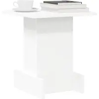 vidaXL Table d'appoint Blanc 35,5 x 35 x 40 cm Bois d'ingénierie