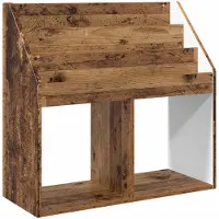 vidaXL Étagère pour enfants Bois ancien 72,5 x 29,5 x 69 cm Matériau dérivé du bois