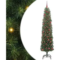 vidaXL Sapin de Noël artificiel Vert 180 cm PVC et acier et plastique