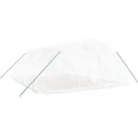vidaXL Serre avec cadre en acier blanc 30 m² 6x5x2,3 m