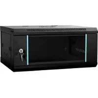vidaXL Armoire réseau avec stockage noir 60 x 35 x 28 cm acier