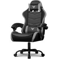 GTPLAYER Chaise gaming Chaise de bureau Chaise gaming ergonomique avec appui-tête et soutien lombaire réglables, fauteuil gaming, gris