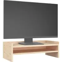 vidaXL Support d'écran 50x24x16 cm pin massif