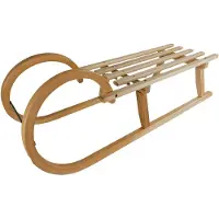 ACRA Luge en bois 100 cm A2044/100 Luge en bois avec siège en bois