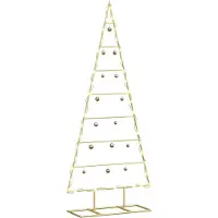 vidaXL Arbre de Noël en métal Doré 125 cm Acier peint par poudre