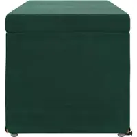 vidaXL Tabouret vert foncé 101 x 41 x 40 cm Velours et bois d'ingénierie