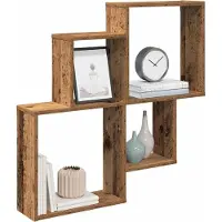 vidaXL Étagère murale vieux bois 80x15x78,5 cm bois d'ingénierie