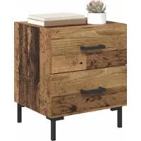 vidaXL Cabinet de chevet avec tiroir Bois ancien 40 x 35 x 47,5 cm