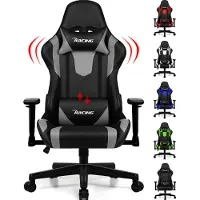 Aiibot Gaming Chair Chaise de bureau Ergonomique Chaise de bureau 150 kg Chaise pivotante avec soutien lombaire, Gaming Fauteuil 90°-165° et fonction bascule