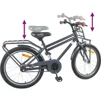 vidaXL Vélo enfant 18 pouces pour enfants de 5 à 7 ans Gris foncé