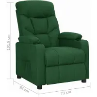 vidaXL Fauteuil relax vert foncé Tissu