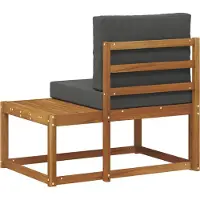 vidaXL Canapé d'extérieur avec coussins Nature et Anthracite 91 x 63 x 73 cm