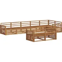 vidaXL Ensemble de canapés d'extérieur 8 pièces en bois massif d'acacia naturel