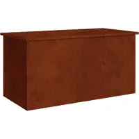 vidaXL Coffre de rangement de jardin en acier 100 x 50,5 x 50 cm 220 rouillé