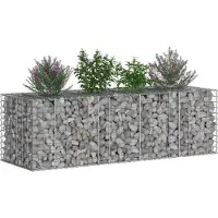 vidaXL Jardinière surélevée en gabions , couleur argent