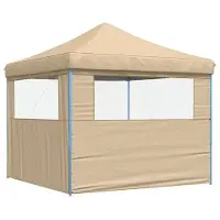 vidaXL , tente de réception, 292 x 292 x 315 cm, beige, tissu Oxford
