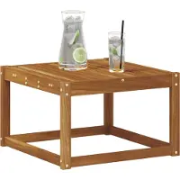 vidaXL Table d'extérieur en bois massif d'acacia naturel 59 x 59 x 37 cm