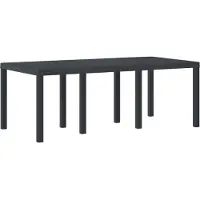 vidaXL Table de jardin anthracite 200 x 100 x 73 cm Poly-Rattan