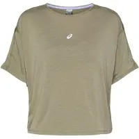 Asics T-shirt Nagino Run Top manches courtes vert pour femme, Taille L
