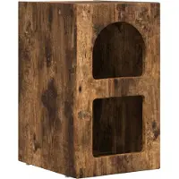 vidaXL Table de chevet Chêne fumé 29,5 x 35 x 50 cm Bois d'ingénierie