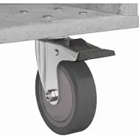 vidaXL Table de chevet Gris béton 40,5 x 40 x 48 cm Bois d'ingénierie
