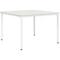 vidaXL Table de salle à manger blanche 110 x 110 x 75 cm Pin massif