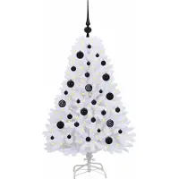 vidaXL Sapin de Noël Artificiel à Branches Articulées Blanc 120 cm