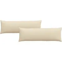 vidaXL Coussins de canapé 2 pcs Crème 120 x 40 cm tissu