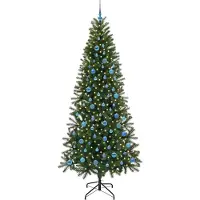 vidaXL Sapin de Noël artificiel avec 300 LED Vert 240 cm PE et PVC