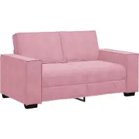 vidaXL Ensemble de canapés 2 pièces avec coussins Rose velours