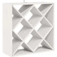vidaXL Étagère à vin, 2 pièces, blanche, 62 x 25 x 62 cm, en bois massif de pin