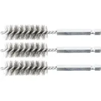 Bgs Brosse en acier 15 mm entraînement hexagone extérieur 6,3 mm (1/4") 3pcs - 3078-15-S