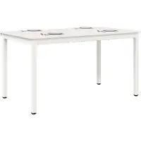 vidaXL Table de salle à manger blanche 140 x 80 x 75 cm Pin massif