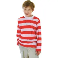 Bristol Novelty Top pour enfants rouge/blanc à rayures BN286 (S) (Rouge/Blanc)